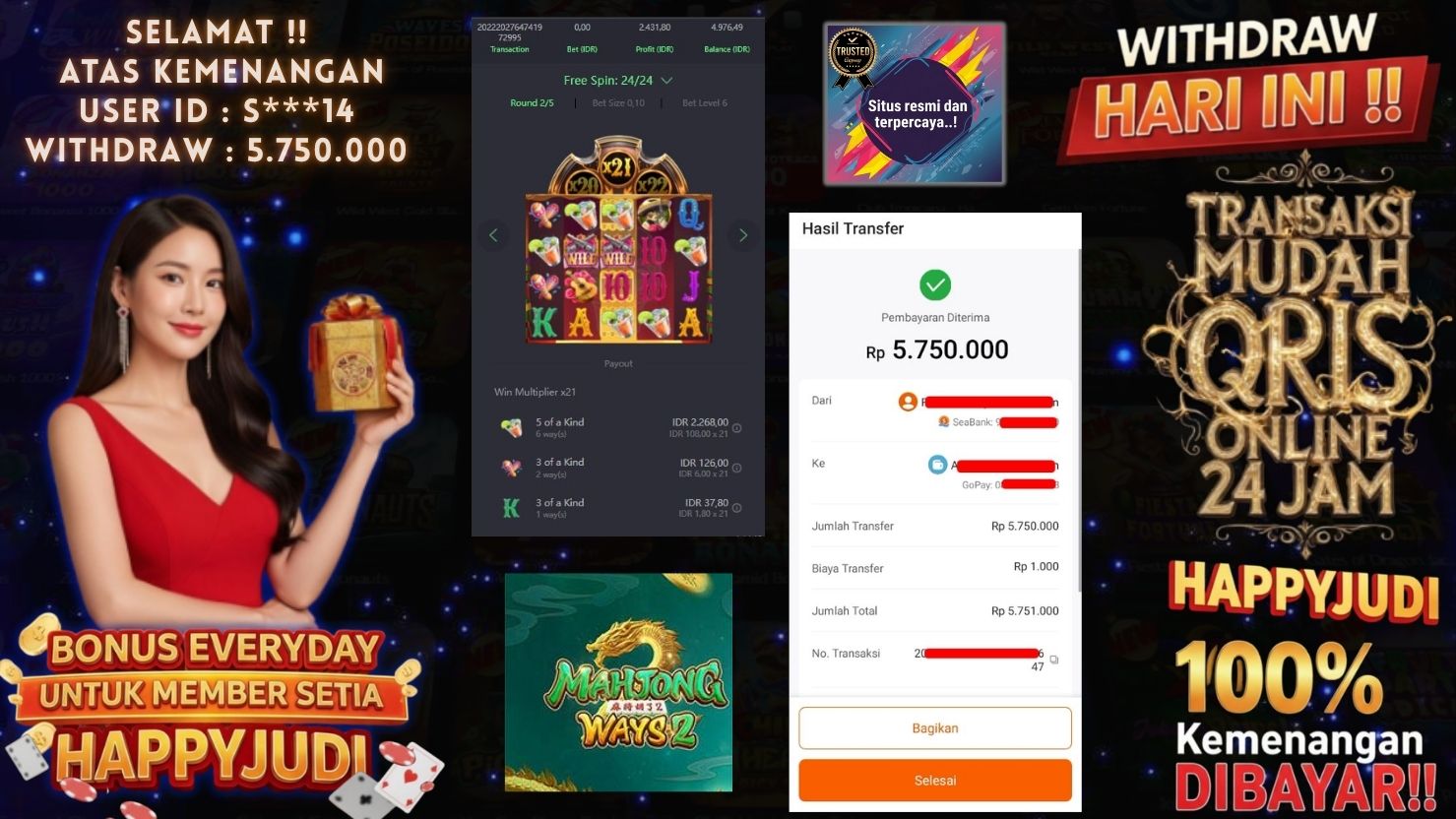 HAPPYJUDI JACKPOT SLOT WILD BANDITO